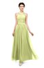 ColsBM Marley Lime Green Bridesmaid Dresses Floor Length Illusion Sleeveless Ruching Romantic A-line