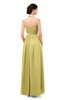 ColsBM Marley Misted Yellow Bridesmaid Dresses Floor Length Illusion Sleeveless Ruching Romantic A-line