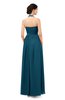 ColsBM Marley Moroccan Blue Bridesmaid Dresses Floor Length Illusion Sleeveless Ruching Romantic A-line