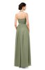 ColsBM Marley Moss Green Bridesmaid Dresses Floor Length Illusion Sleeveless Ruching Romantic A-line