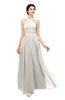 ColsBM Marley Off White Bridesmaid Dresses Floor Length Illusion Sleeveless Ruching Romantic A-line