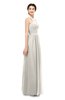 ColsBM Marley Off White Bridesmaid Dresses Floor Length Illusion Sleeveless Ruching Romantic A-line