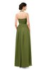 ColsBM Marley Olive Green Bridesmaid Dresses Floor Length Illusion Sleeveless Ruching Romantic A-line