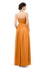 ColsBM Marley Orange Bridesmaid Dresses Floor Length Illusion Sleeveless Ruching Romantic A-line