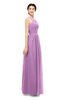 ColsBM Marley Orchid Bridesmaid Dresses Floor Length Illusion Sleeveless Ruching Romantic A-line