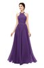 ColsBM Marley Pansy Bridesmaid Dresses Floor Length Illusion Sleeveless Ruching Romantic A-line