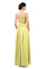 ColsBM Marley Pastel Yellow Bridesmaid Dresses Floor Length Illusion Sleeveless Ruching Romantic A-line