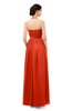 ColsBM Marley Persimmon Bridesmaid Dresses Floor Length Illusion Sleeveless Ruching Romantic A-line
