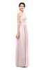 ColsBM Marley Petal Pink Bridesmaid Dresses Floor Length Illusion Sleeveless Ruching Romantic A-line