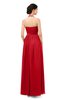 ColsBM Marley Red Bridesmaid Dresses Floor Length Illusion Sleeveless Ruching Romantic A-line