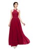 ColsBM Marley Scooter Bridesmaid Dresses Floor Length Illusion Sleeveless Ruching Romantic A-line