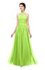 ColsBM Marley Sharp Green Bridesmaid Dresses Floor Length Illusion Sleeveless Ruching Romantic A-line