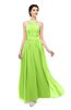 ColsBM Marley Sharp Green Bridesmaid Dresses Floor Length Illusion Sleeveless Ruching Romantic A-line
