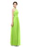 ColsBM Marley Sharp Green Bridesmaid Dresses Floor Length Illusion Sleeveless Ruching Romantic A-line