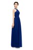 ColsBM Marley Sodalite Blue Bridesmaid Dresses Floor Length Illusion Sleeveless Ruching Romantic A-line