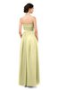ColsBM Marley Soft Yellow Bridesmaid Dresses Floor Length Illusion Sleeveless Ruching Romantic A-line