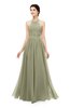 ColsBM Marley Sponge Bridesmaid Dresses Floor Length Illusion Sleeveless Ruching Romantic A-line