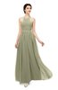 ColsBM Marley Sponge Bridesmaid Dresses Floor Length Illusion Sleeveless Ruching Romantic A-line