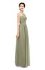 ColsBM Marley Sponge Bridesmaid Dresses Floor Length Illusion Sleeveless Ruching Romantic A-line