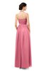 ColsBM Marley Watermelon Bridesmaid Dresses Floor Length Illusion Sleeveless Ruching Romantic A-line