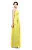 ColsBM Marley Yellow Iris Bridesmaid Dresses Floor Length Illusion Sleeveless Ruching Romantic A-line