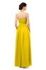 ColsBM Marley Yellow Bridesmaid Dresses Floor Length Illusion Sleeveless Ruching Romantic A-line