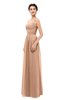 ColsBM Skyler Almost Apricot Bridesmaid Dresses Sheer A-line Sleeveless Classic Ruching Zipper