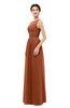 ColsBM Skyler Bombay Brown Bridesmaid Dresses Sheer A-line Sleeveless Classic Ruching Zipper