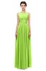 ColsBM Skyler Bright Green Bridesmaid Dresses Sheer A-line Sleeveless Classic Ruching Zipper