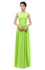 ColsBM Skyler Bright Green Bridesmaid Dresses Sheer A-line Sleeveless Classic Ruching Zipper