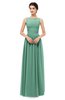 ColsBM Skyler Bristol Blue Bridesmaid Dresses Sheer A-line Sleeveless Classic Ruching Zipper