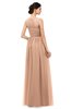 ColsBM Skyler Burnt Orange Bridesmaid Dresses Sheer A-line Sleeveless Classic Ruching Zipper
