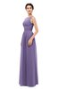ColsBM Skyler Chalk Violet Bridesmaid Dresses Sheer A-line Sleeveless Classic Ruching Zipper