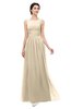 ColsBM Skyler Champagne Bridesmaid Dresses Sheer A-line Sleeveless Classic Ruching Zipper