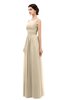 ColsBM Skyler Champagne Bridesmaid Dresses Sheer A-line Sleeveless Classic Ruching Zipper