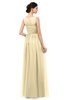 ColsBM Skyler Cornhusk Bridesmaid Dresses Sheer A-line Sleeveless Classic Ruching Zipper