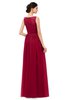 ColsBM Skyler Dark Red Bridesmaid Dresses Sheer A-line Sleeveless Classic Ruching Zipper