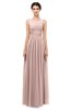 ColsBM Skyler Dusty Rose Bridesmaid Dresses Sheer A-line Sleeveless Classic Ruching Zipper