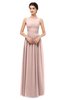 ColsBM Skyler Dusty Rose Bridesmaid Dresses Sheer A-line Sleeveless Classic Ruching Zipper
