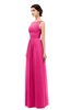 ColsBM Skyler Fandango Pink Bridesmaid Dresses Sheer A-line Sleeveless Classic Ruching Zipper