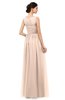 ColsBM Skyler Fresh Salmon Bridesmaid Dresses Sheer A-line Sleeveless Classic Ruching Zipper