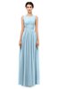 ColsBM Skyler Ice Blue Bridesmaid Dresses Sheer A-line Sleeveless Classic Ruching Zipper