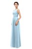 ColsBM Skyler Ice Blue Bridesmaid Dresses Sheer A-line Sleeveless Classic Ruching Zipper