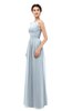ColsBM Skyler Illusion Blue Bridesmaid Dresses Sheer A-line Sleeveless Classic Ruching Zipper