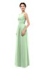 ColsBM Skyler Light Green Bridesmaid Dresses Sheer A-line Sleeveless Classic Ruching Zipper
