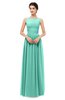 ColsBM Skyler Mint Green Bridesmaid Dresses Sheer A-line Sleeveless Classic Ruching Zipper