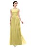 ColsBM Skyler Misted Yellow Bridesmaid Dresses Sheer A-line Sleeveless Classic Ruching Zipper