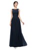 ColsBM Skyler Navy Blue Bridesmaid Dresses Sheer A-line Sleeveless Classic Ruching Zipper
