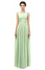 ColsBM Skyler Pale Green Bridesmaid Dresses Sheer A-line Sleeveless Classic Ruching Zipper