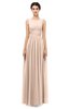 ColsBM Skyler Peach Puree Bridesmaid Dresses Sheer A-line Sleeveless Classic Ruching Zipper